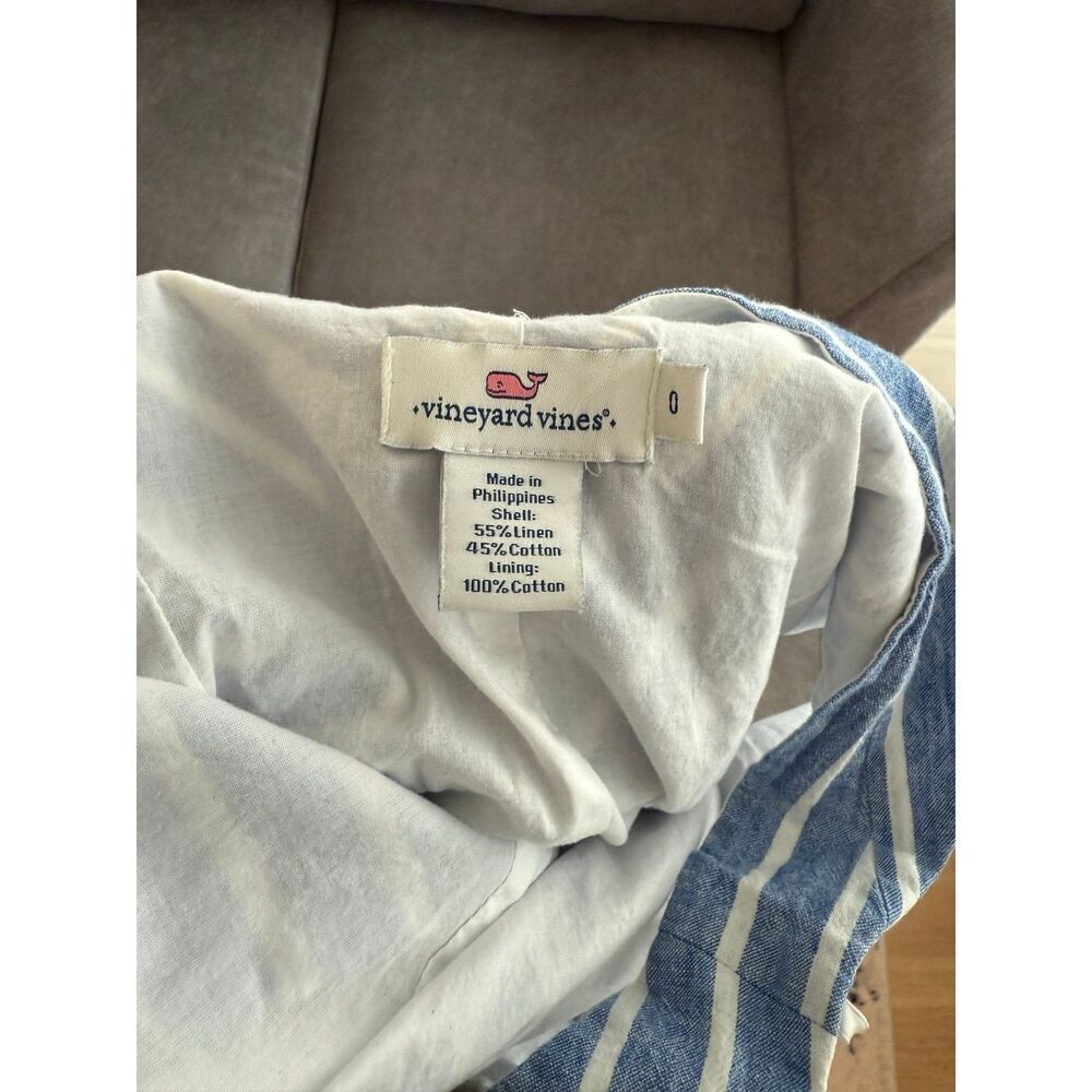Vineyard Vines Navy Blue Striped Dress Size 0 - Picture 3 of 3
